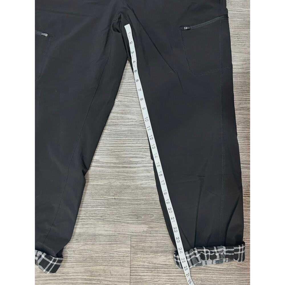 NWT Eddie Bauer Black Utility Cargo Pants Fleece Lined Flannel Cuffed Women 14 - Picture 6 of 8